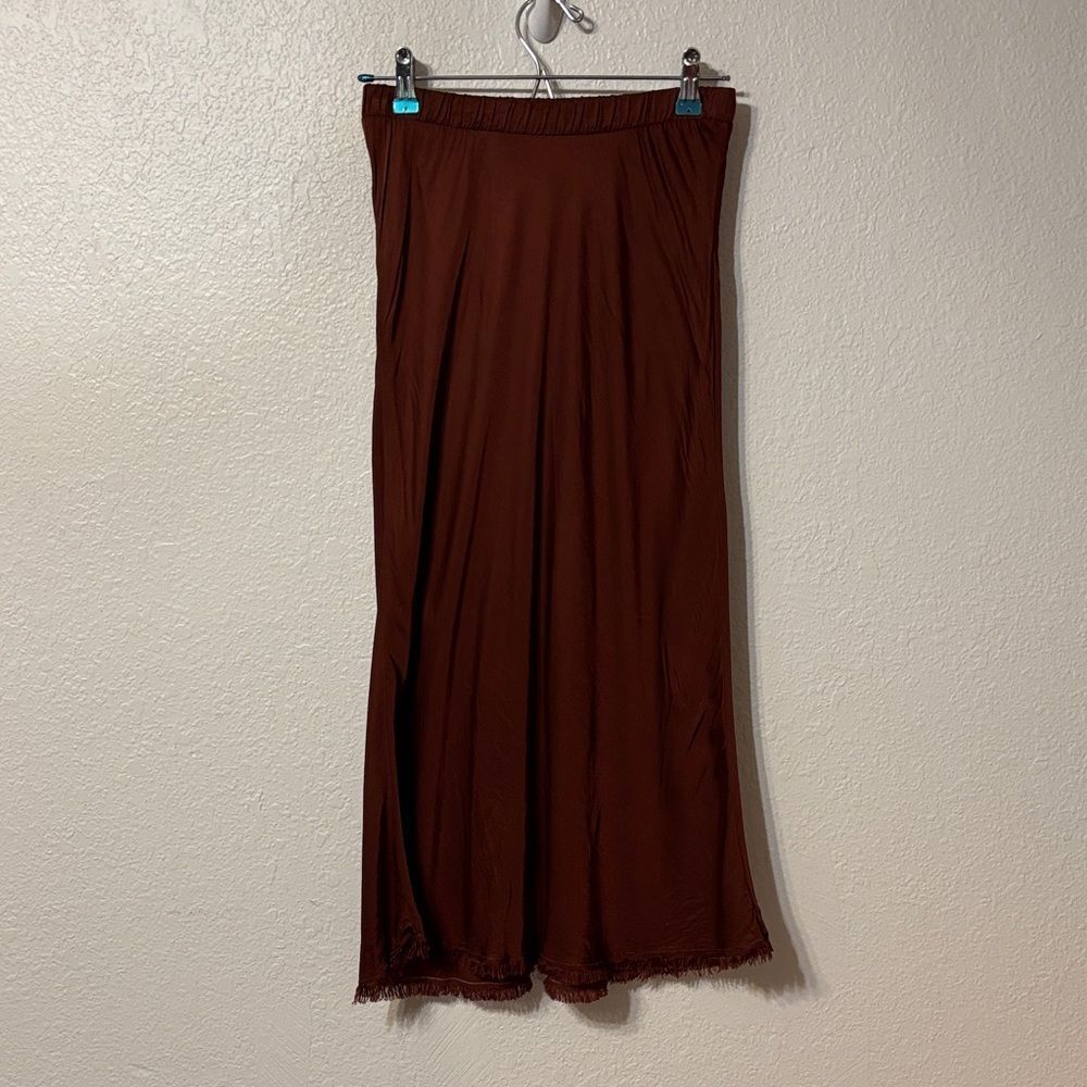 Nation LTDâMabel Fringe Hem Midi Bias Skirt Small